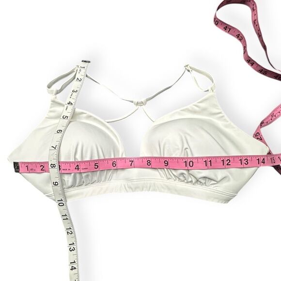 ATHLETA Women’s White Criss Cross Back Bikini Swim Top Size Medium Style #210802 - Picture 5 of 5
